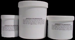 Adhesive for Mirror Mosaic Tiles and Strips - Available from Crisby Tiles in pots of three sizes - 250ml, 500ml and 1 litre